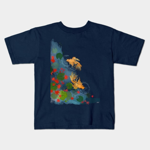 Momiji Pond Kids T-Shirt by ColourMoiChic